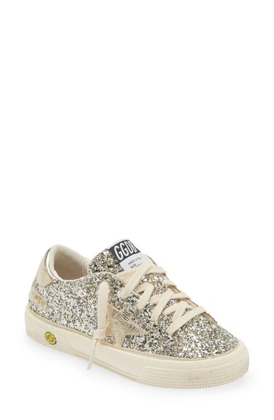 Golden Goose Girl's May Glitter Low-top Trainers, Kids In Gold
