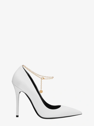 Tom Ford Stiletto Heel Leather Pumps In White