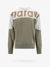 Isabel Marant Howley Two-color Cotton Sweatshirt In Green