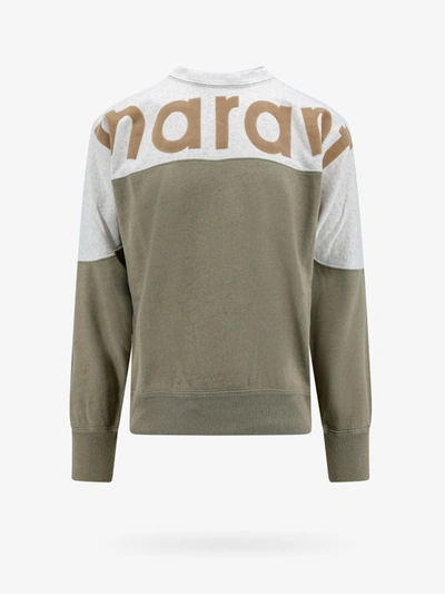 Isabel Marant Howley Two-color Cotton Sweatshirt In Green