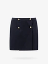 Alexander Mcqueen Trapeze Midi Skirt In Blue