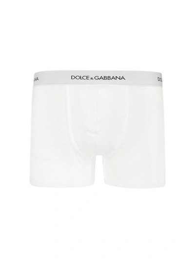 Dolce & Gabbana Boxer With Logo In White