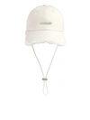 Jacquemus Jacquemu La Casquette Artichaut Fringe Baseball Cap In White
