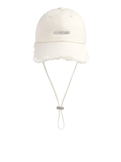 Jacquemus Jacquemu La Casquette Artichaut Fringe Baseball Cap In White