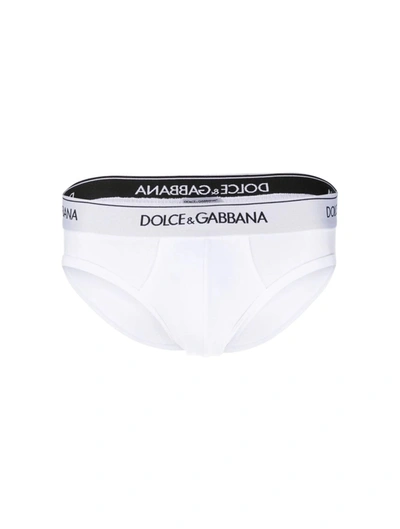 Dolce & Gabbana Bi-pack Cotton Stretch Medium Slip In White