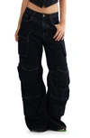 LIONESS SMOKESHOW LOW RISE CARGO JEANS