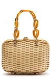 Frances Valentine Hen Woven Wicker Bag In Natural