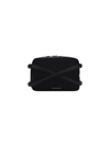 ALEXANDER MCQUEEN NYLON AND LEATHER SHOULDER BAG WITH FRONTAL LOGO