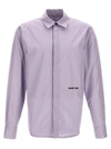 HELMUT LANG EMBROIDERED LOGO SHIRT SHIRT, BLOUSE PURPLE