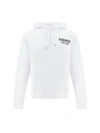 Dsquared2 Logo Print White Sweatshirt With Drawstring Hood