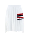 Thom Browne Pleated Cotton-seersucker And Grosgrain Mini Skirt