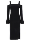 Twinset Drop-shoulder Ribbed-knit Midi Dress