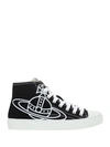Vivienne Westwood High Top Canvas Plimsoll Cotton Black 3-36 Women