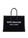 Saint Laurent Rive Gauche Tote Bag In Canvas
