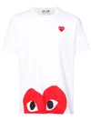 Comme Des Garçons Play Comme Des Garcons Play Heart Printed Crewneck T In White
