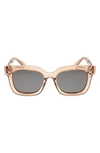 Diff 56mm Makay Square Sunglasses In Taupe Crystal/ Grey
