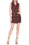 Alexia Admor Lana Tweed Blazer Dress In Red