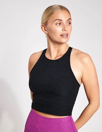 Beyond Yoga Spacedye Refocus Cropped Tank In Black