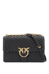 Pinko Classic Icon Chevron-quilted Love-bag In Black