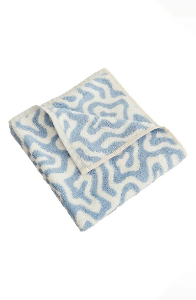 Dusen Dusen Spiral Hand Towel In Slate And White