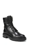 Sam Edelman Aleia Leather Combat Boots In Black