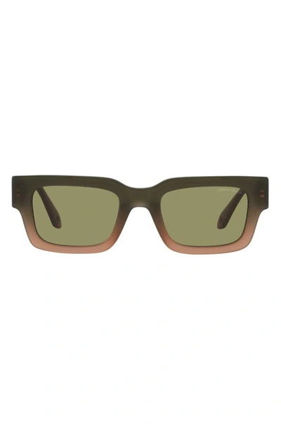 Armani Exchange 52mm Rectangular Sunglasses In Green