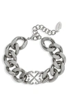 Off-white Arrow Chain Bracelet In Silver