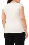 Halogen Twist Neck T-shirt In New Ivory