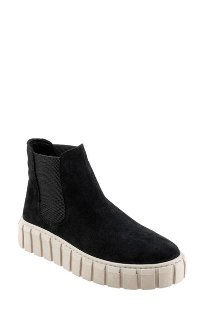 Bueno Tori Chelsea Boot In Black Suede