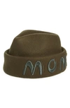 Moncler Genius Men's Moncler X Salehe Bembury Logo Wool Beanie In Green