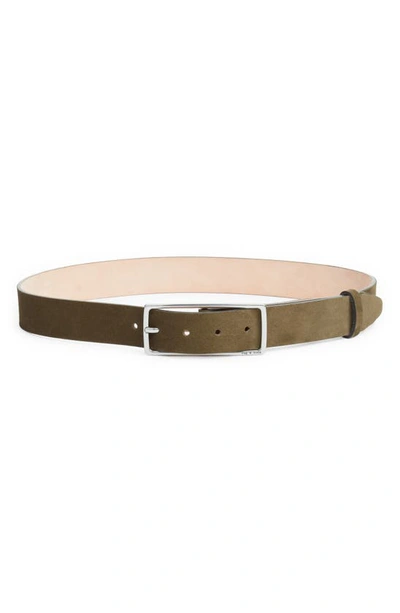 Rag & Bone Rebound Suede Belt In Olive Night