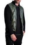 KARL LAGERFELD QUILTED FRONT ZIP JACKET