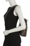 Calvin Klein Mia Leather Backpack In Brown/ Khaki/ Black