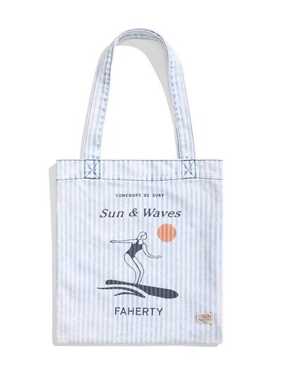 Faherty Topsail Tote In Railroad Stripe