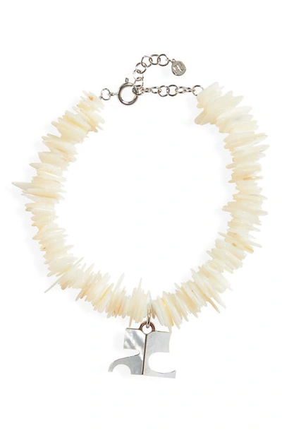 Courrges Coral Mother Of Pearl Anklet