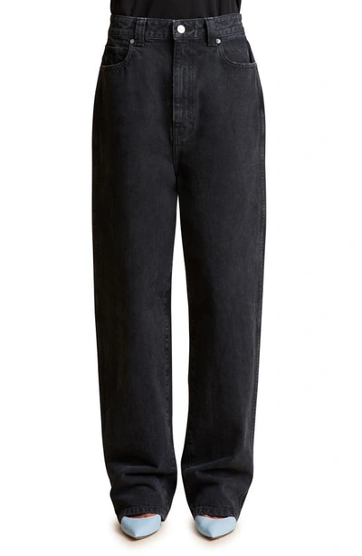 Khaite Martin Baggy Straight Leg Jeans In Prescott