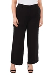 Halogen Wide Leg Cargo Pants In Rich Black