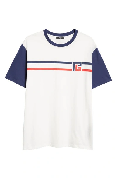 Balmain Pb '70s Logo T-shirt In White