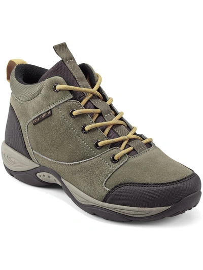 Easy Spirit Womens Leather Ankle Hiking Shoes In Green