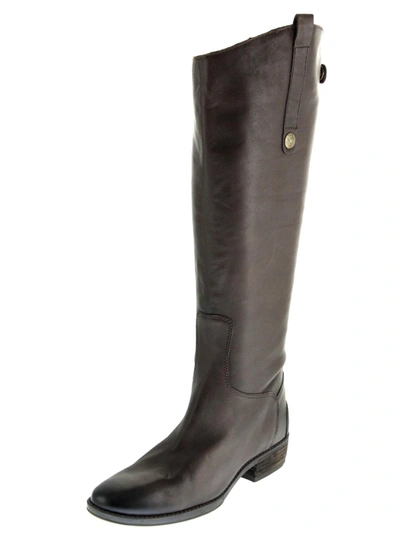 Sam Edelman Kerby Womens Leather Tall Knee-high Boots In Brown