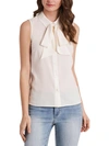 RILEY & RAE CAMRYN WOMENS COLLARED BELTED BLOUSE