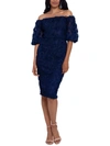 XSCAPE WOMENS LACE MIDI COCKTAIL AND PARTY DRESS