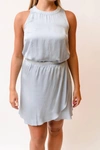 NATION LTD CASSIDY MINI SKIRT IN LIGHT BLUE