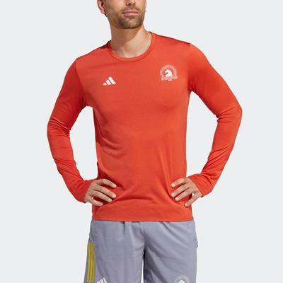 Adidas Originals Men's Adidas Boston Marathon 2023 Long Sleeve Running Tee In Multi