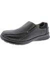 CLARKS COTRELL STEP MENS LEATHER PEBBLED LOAFERS