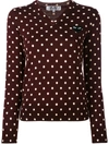 COMME DES GARÇONS PLAY DOTTED V-NECK JUMPER,P1N03512138978