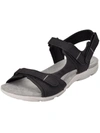 Easy Spirit Womens Lake Adjustable Strap Flat Sandals In Black
