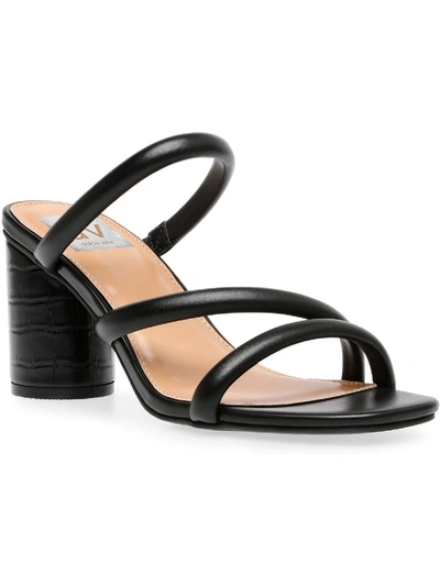 Dolce Vita Myla Womens Faux Leather Mule Sandals In Black