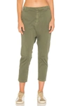 Nili Lotan Tel Aviv Cropped Stretch-cotton Twill Tapered Pants In Green