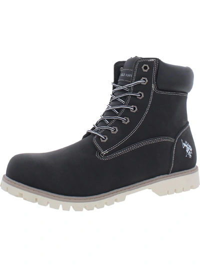 U.s. Polo Assn Owen Mens Padded Insole Round Toe Hiking Boots In Black